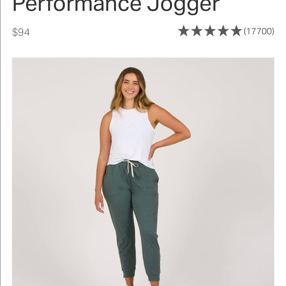 Vuori Performance Jogger in Kelp Heather